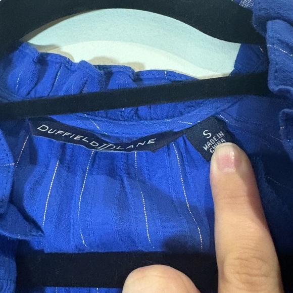 DUFFIELD LANE WREN DRESS BRIGHT BLUE METALLIC Size Small - Picture 8 of 8